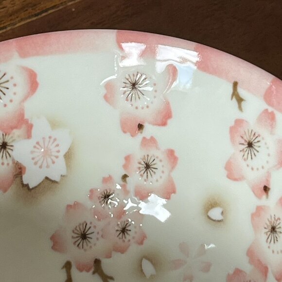 Kotobuki Pink Cherry Blossom Porcelain Rice Bowl Made in Japan San Francisco - Picture 6 of 10